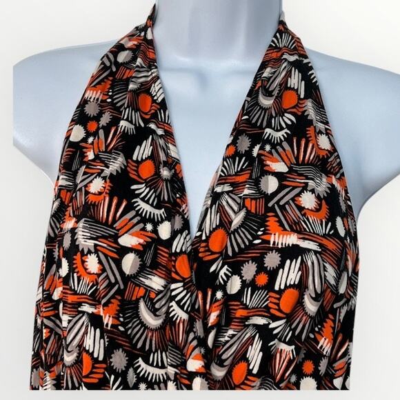 Free People Daria Halter Maxi Dress Floral Low Back Wrap Slit Plunge Size S NWT - Picture 5 of 14